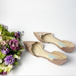 Blue by Betsey Johnson Lucy Champagne Pointed Toe Flat